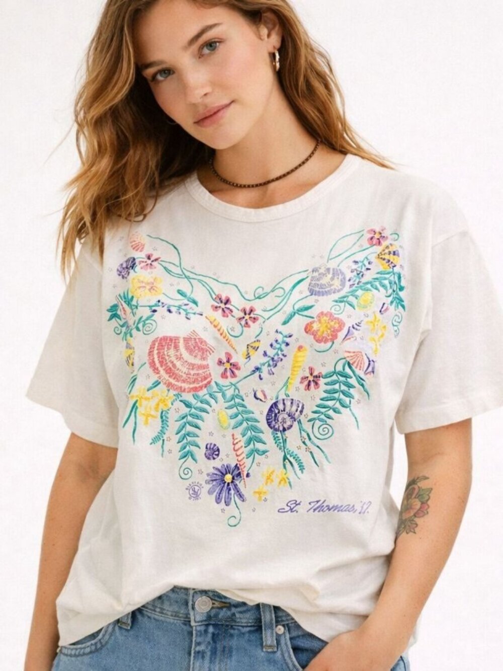 VTG 90s Anvil Womens T Shirt Single Stitch St. Thomas Virgin Islands Size M